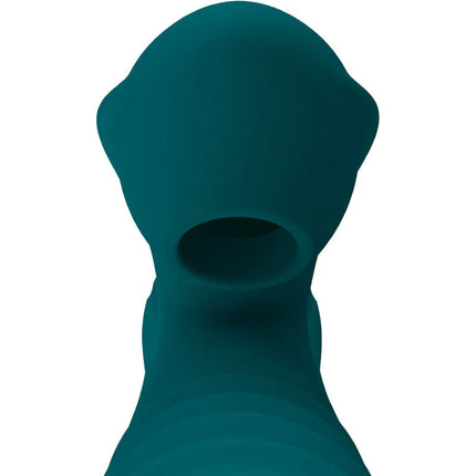 Teal silikon vibrator vibroluxus mit 20 modi und saug-erlebnis ergonomisch geformt und grün