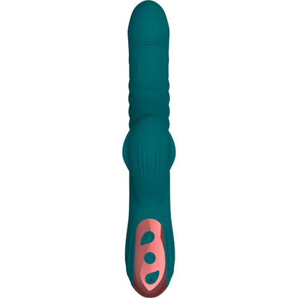 Teal silikon vibroLuxus vibratorspielzeug mit pinker steuerung und drei tasten ergonomisch grün und 20 modi