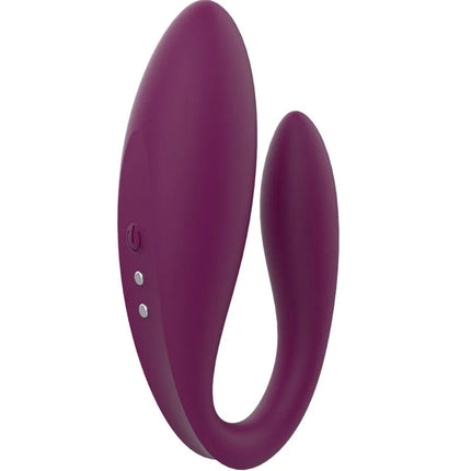 Violet love armony kitty eleganter paarvibrator aus lila silikon mit dualem kopf und seitlichen steuerungstasten