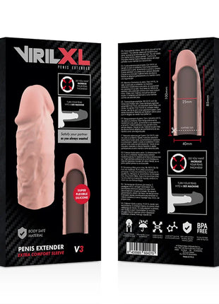 VIRILXL - NATÜRLICHE PENISVERLÄNGERUNG AUS FLÜSSIGEM SILIKON V3 - Penishüllen mit Verlängerung