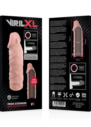 VIRILXL - NATÜRLICHE PENISVERLÄNGERUNG AUS FLÜSSIGEM SILIKON V5 - Penishüllen mit Verlängerung