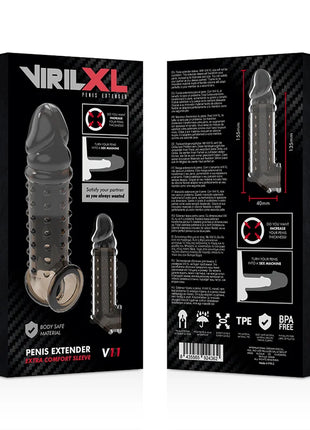 VIRILXL - PENISVERLÄNGERUNG UND HÜLLE V11 SCHWARZ - Penishüllen mit Verlängerung