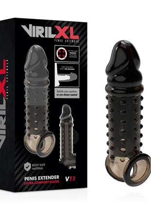 VIRILXL - PENISVERLÄNGERUNG UND HÜLLE V11 SCHWARZ - Penishüllen mit Verlängerung