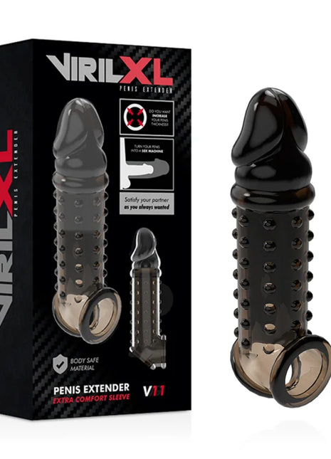 VIRILXL - PENISVERLÄNGERUNG UND HÜLLE V11 SCHWARZ - Penishüllen mit Verlängerung