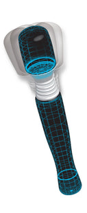 Wanachi mini schwarzes massager in blau-weißem drahtgitterdesign mit ergonomischem griff für persönlichen einsatz