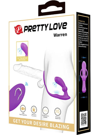 WARREN BLACK ANALRING & VIBRATOR - Violett - Prostata-Vibratoren
