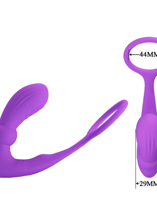 WARREN BLACK ANALRING & VIBRATOR - Violett - Prostata-Vibratoren