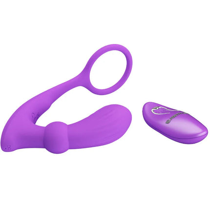 WARREN BLACK ANALRING & VIBRATOR - Violett - Prostata-Vibratoren