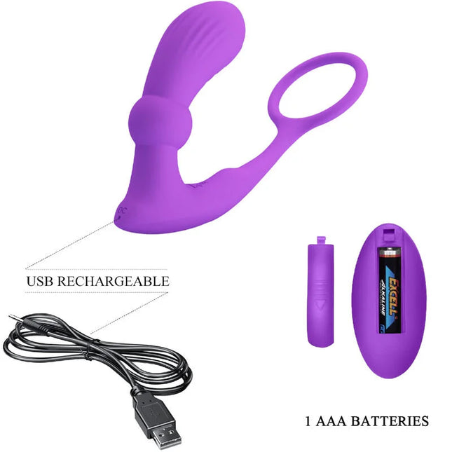 WARREN VIOLET ANALRING & VIBRATOR - Prostata-Vibratoren