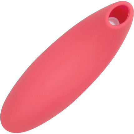 Rosa silikon-eierschneider mit glattem rundlichem griff und ovaler öffnung im we-vibe melt sucker app produkt
