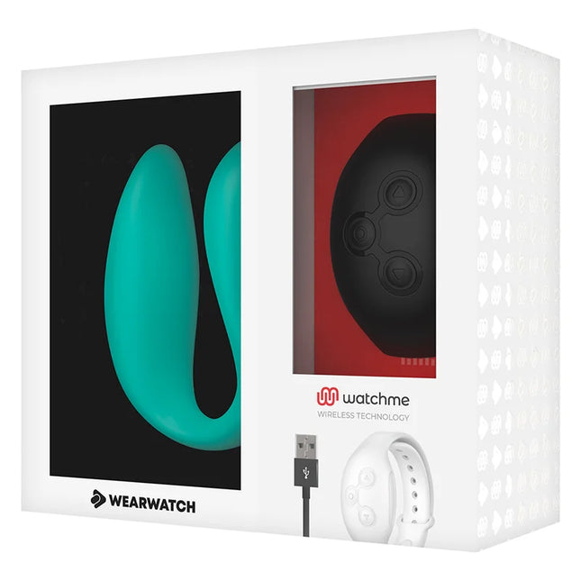 WEARWATCH - DUAL-TECHNOLOGIE VIBRATOR WATCHME AQUAMARINE / JET - Paar-Vibrator