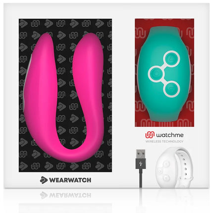 WEARWATCH - DUAL-TECHNOLOGIE-WATCHME-VIBRATOR FUCHSIA / MEERWASSER - Paar-Vibrator