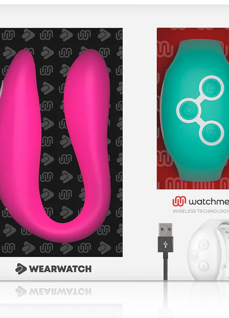 WEARWATCH - DUAL-TECHNOLOGIE-WATCHME-VIBRATOR FUCHSIA / MEERWASSER - Paar-Vibrator