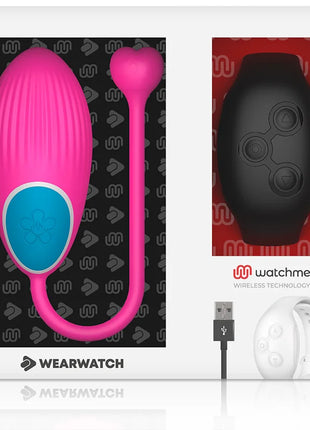 WEARWATCH - WATCHME-TECHNOLOGIE FERNBEDIENUNG EGG FUCHSIA / JET - Vibrierendes Ei