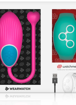 WEARWATCH - WATCHME-TECHNOLOGIE FERNBEDIENUNG EI FUCHSIA / MEERWASSER - Vibrierendes Ei