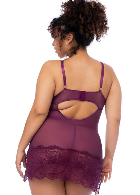 weinrotes Chemise - MAL7554XWINE von Mapale - Negligee