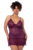 weinrotes Chemise - MAL7554XWINE von Mapale - XL/2XL / Burgundy - Negligee