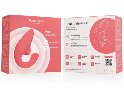 WOMANIZER - BLEND RABBIT VIBRATOR STIMULATOR VIBRANT ROSE