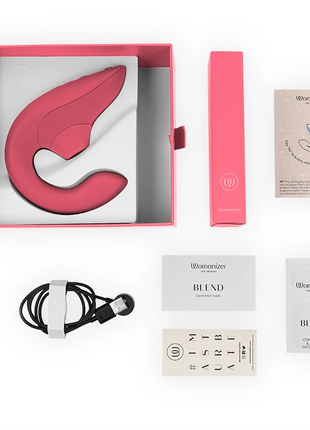 WOMANIZER - BLEND RABBIT VIBRATOR STIMULATOR VIBRANT ROSE
