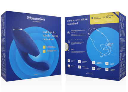 WOMANIZER - DUO 2 STIMULATOR BLAU - Druckwellen saugende Vibratoren