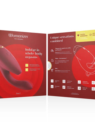 WOMANIZER - DUO 2 STIMULATOR BORDEAUX - Druckwellen saugende Vibratoren