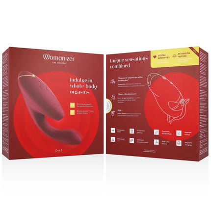 WOMANIZER - DUO 2 STIMULATOR BORDEAUX - Druckwellen saugende Vibratoren