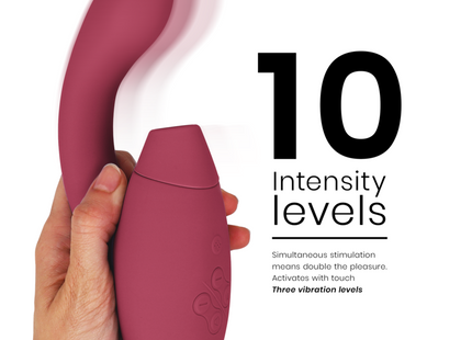 WOMANIZER - DUO 2 STIMULATOR BORDEAUX - Druckwellen saugende Vibratoren