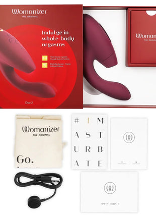 WOMANIZER - DUO 2 STIMULATOR BORDEAUX - Druckwellen saugende Vibratoren