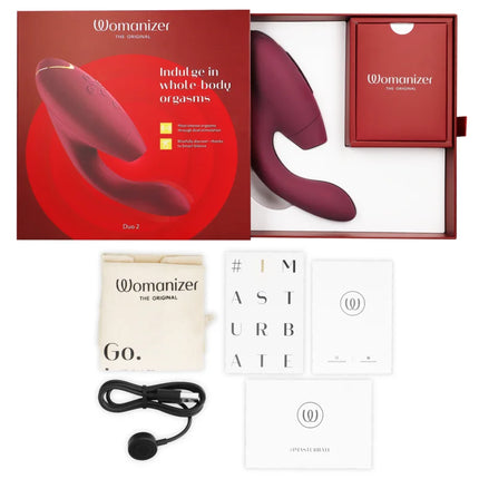 WOMANIZER - DUO 2 STIMULATOR BORDEAUX - Druckwellen saugende Vibratoren