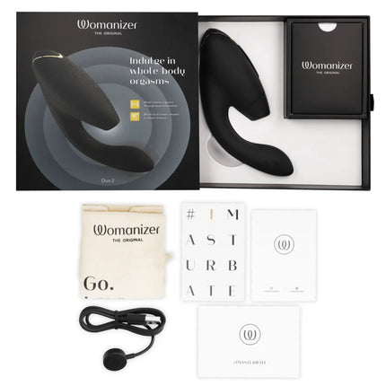WOMANIZER - DUO 2 STIMULATOR SCHWARZ - Druckwellen saugende Vibratoren