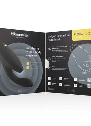 WOMANIZER - DUO 2 STIMULATOR SCHWARZ - Druckwellen saugende Vibratoren