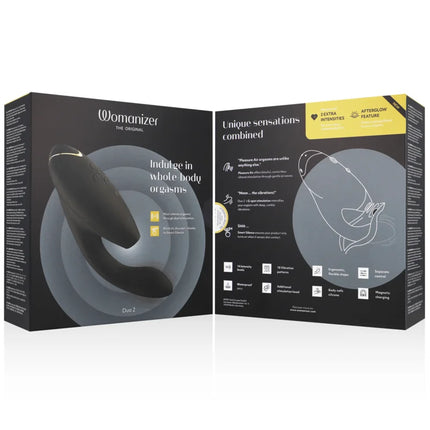 WOMANIZER - DUO 2 STIMULATOR SCHWARZ - Druckwellen saugende Vibratoren