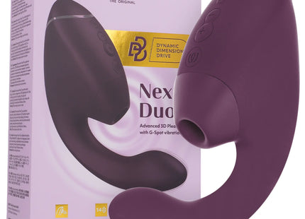 WOMANIZER - DUO NEXT DOPPELTER KLITORIS- & G-PUNKT-STIMULATOR DUNKELLILA