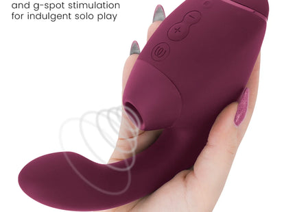 WOMANIZER - DUO NEXT DOPPELTER KLITORIS- & G-PUNKT-STIMULATOR DUNKLES ROSA