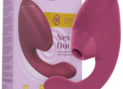 WOMANIZER - DUO NEXT DOPPELTER KLITORIS- & G-PUNKT-STIMULATOR DUNKLES ROSA