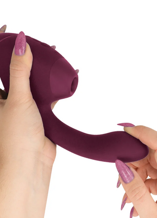 WOMANIZER - DUO NEXT DOPPELTER KLITORIS- & G-PUNKT-STIMULATOR DUNKLES ROSA