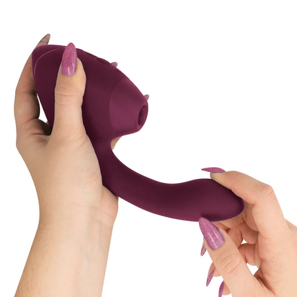 WOMANIZER - DUO NEXT DOPPELTER KLITORIS- & G-PUNKT-STIMULATOR DUNKLES ROSA