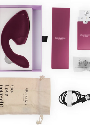 WOMANIZER - DUO NEXT DOPPELTER KLITORIS- & G-PUNKT-STIMULATOR DUNKLES ROSA