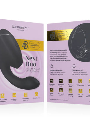WOMANIZER - DUO NEXT DOPPELTER KLITORIS- & G-PUNKT-STIMULATOR SCHWARZ