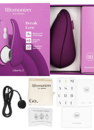 WOMANIZER - LIBERTY 2 KLITORIS-STIMULATOR & SAUGER HELLGRÜN - Klitorissauger mit Vibration