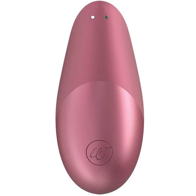 Womanizer liberty klitoris-stimulator in rosa rose mit glattem, glänzendem, roségoldfarbenem finish und subtiler markierung