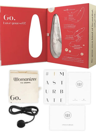 Weißer marmor womanizer marilyn monroe classic 2 klitoralstimulator mit hochwertigem design und intensiver stimulation
