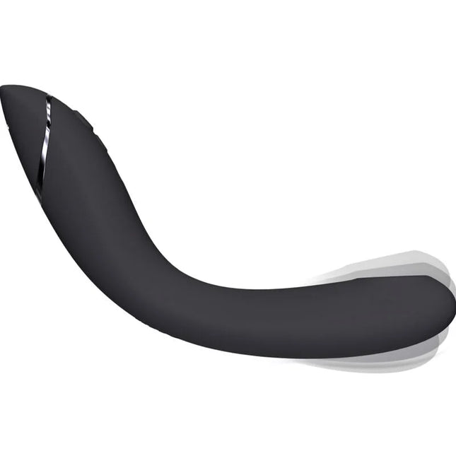 Womanizer og-g-spot-schiefer schwarzer silikon-vibrator mit ergonomischem design und metallakzent am griff