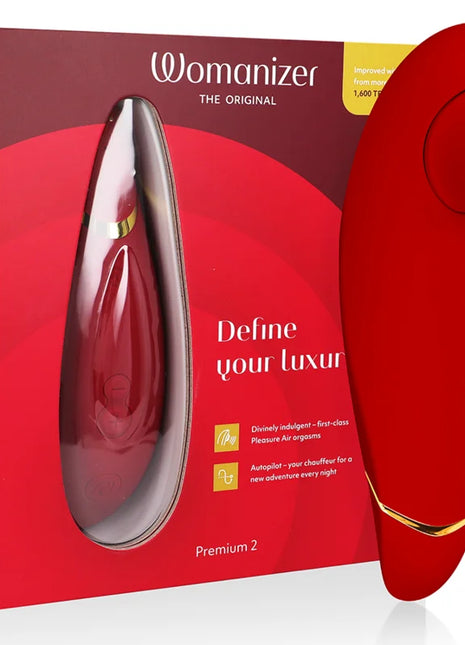 WOMANIZER - PREMIUM 2 KLITORALSTIMULATOR BORDEAUX - Druckwellenvibratoren