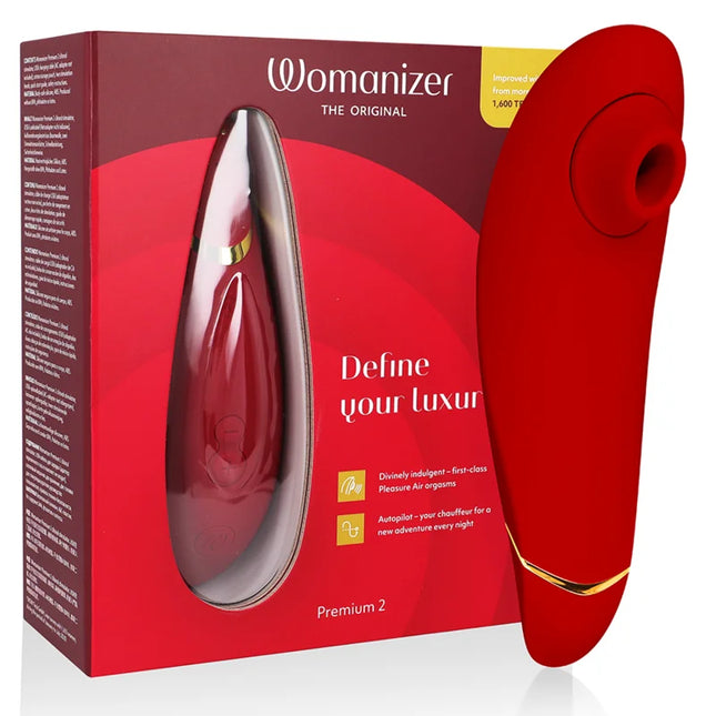 WOMANIZER - PREMIUM 2 KLITORALSTIMULATOR BORDEAUX - Druckwellenvibratoren