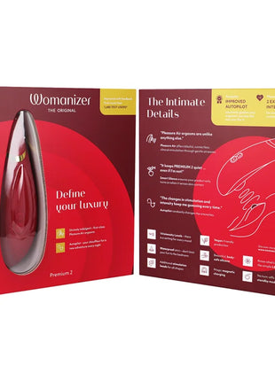 WOMANIZER - PREMIUM 2 KLITORALSTIMULATOR BORDEAUX - Druckwellenvibratoren