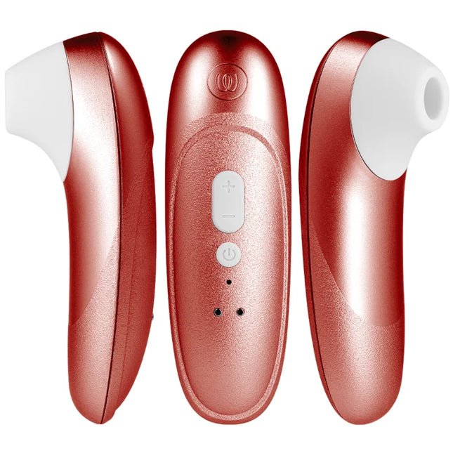 Womanzier pro vibrant klitoralstimulator in roségold mit weißer silikonspitze und rückseitigen steuerungstasten