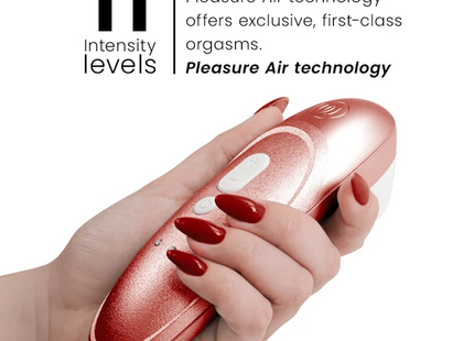 Rose gold strukturierter womanizer pro vibrant klitoralstimulator mit weißen tasten und ergonomischem design