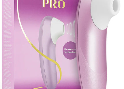Womanizer pro vibrant klitoralstimulator in rosa und weiß mit ergonomischem design für intensive stimulierung