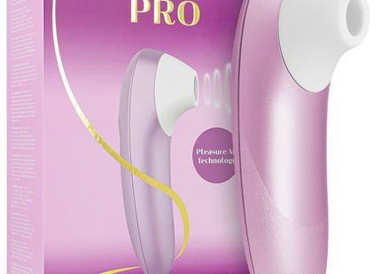 Womanizer pro vibrant klitoralstimulator in rosa und weiß mit ergonomischem design für intensive stimulierung